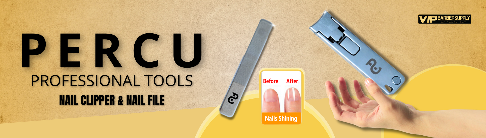 Percu Nail Clipper and nail filler nail shine
