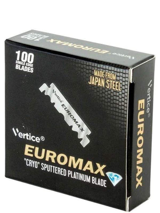 EUROMAX Razor Blades EUROMAX ''Cryo'' Sputtered Platinum Blade 100 single Edge blades