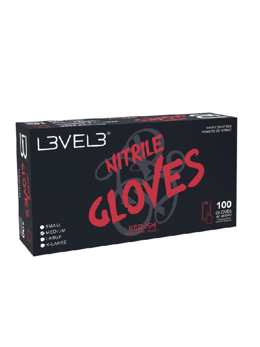 l3vel3 professional nitrile gloves red