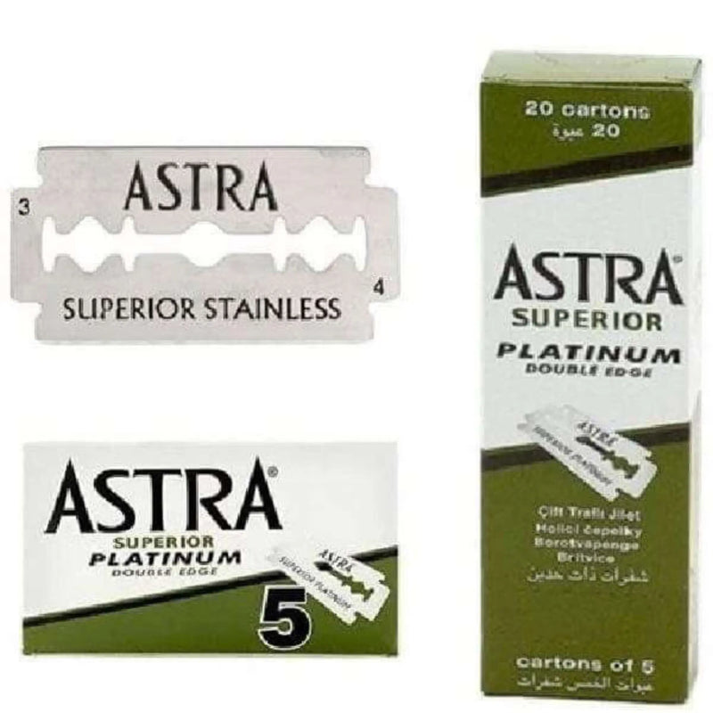 100 Astra Superior Premiun Platinum Double Edge Safety Razor Blades