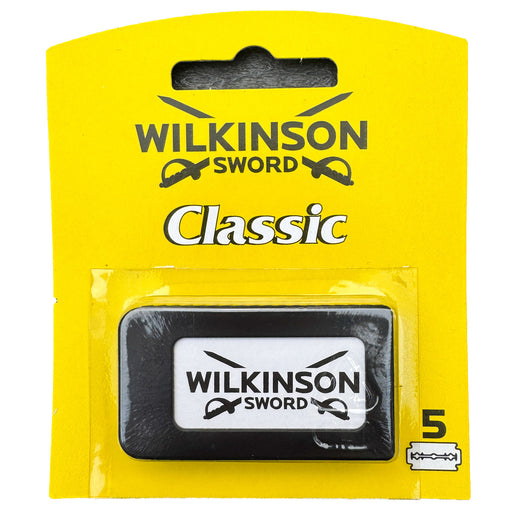 Wilkinson Sword Classic packaging with yellow background