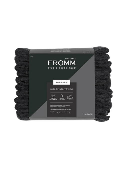 Fromm Softees Microfiber Towel Black 10pk