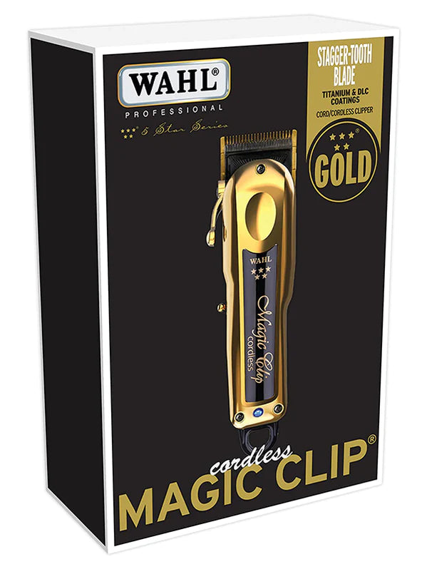 Wahl Gold Magic Clip Cordless - Limited Edition with Stand — Vip Wahl Gold Magic Clip Cordless - Limited Edition with Stand — Vip