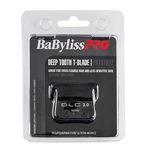 BaBylissPRO Black DLC 2.0 Deep Tooth T-Blade #FX707BD2