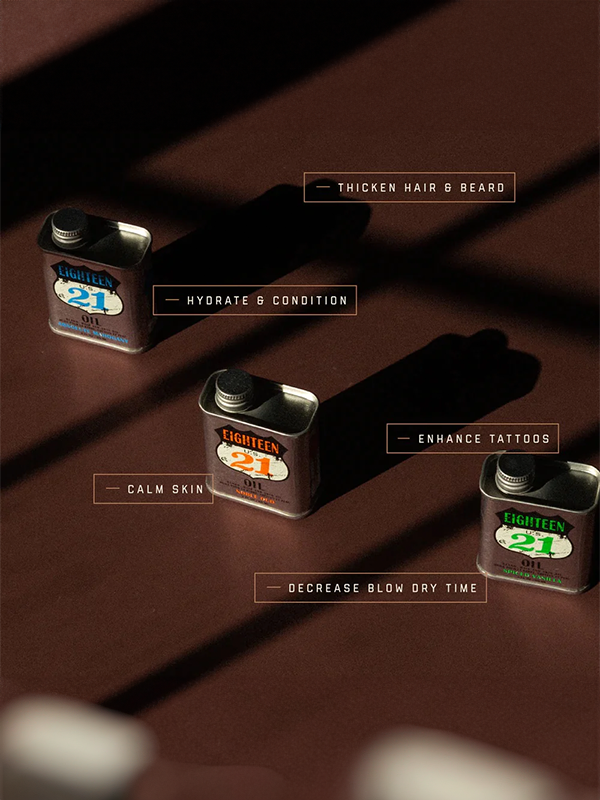 18.21 Man Made Beard, Hair & Skin Oil — Vip Barber Supply