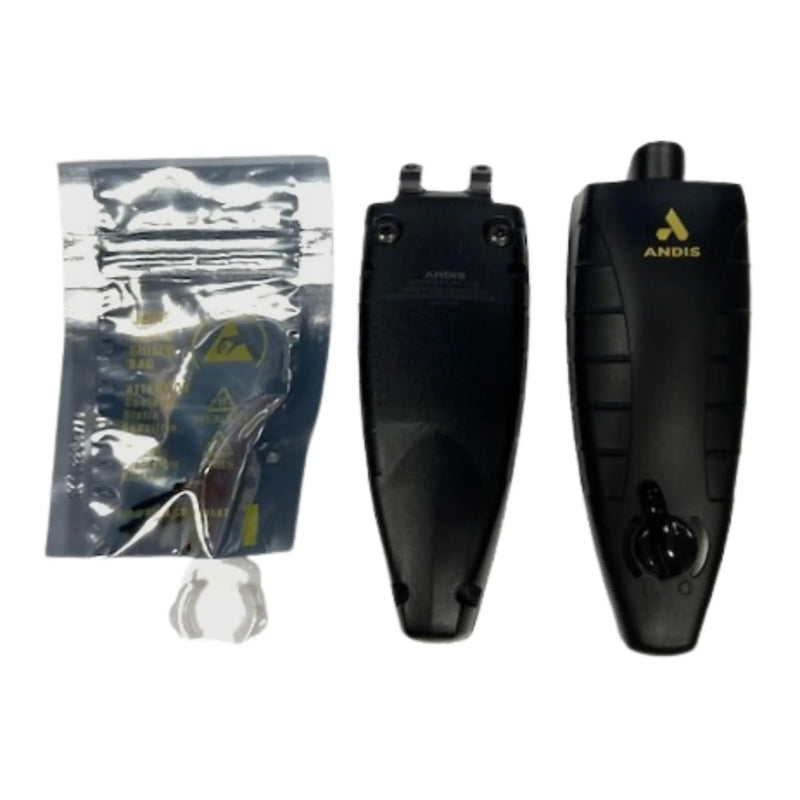 Andis hair trimmer replacement housing set with packaging on a white background