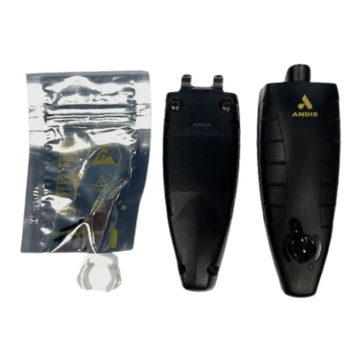 Andis hair trimmer replacement housing set with packaging on a white background
