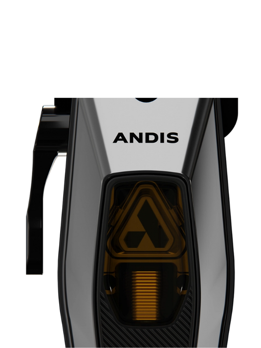 Close-up of an ANDIS hair clipper on a white background