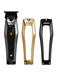 Andis hair trimmer with gold and black handles on a white background