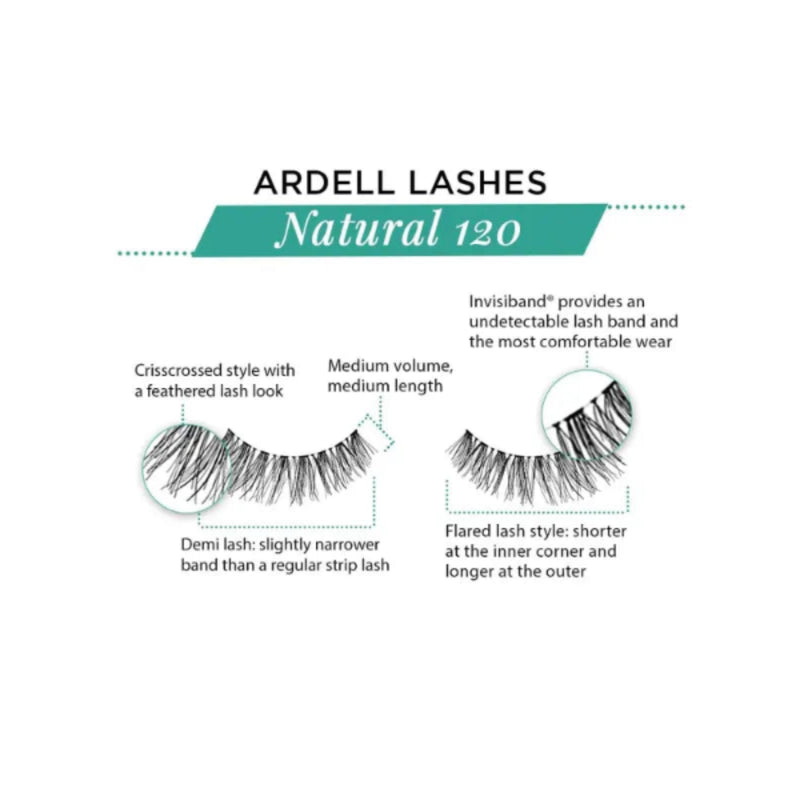 Ardell Lashes Natural 120 with product details on a white background