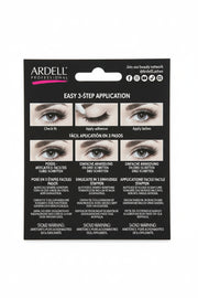 Ardell eyelash packaging with application instructions on a white background