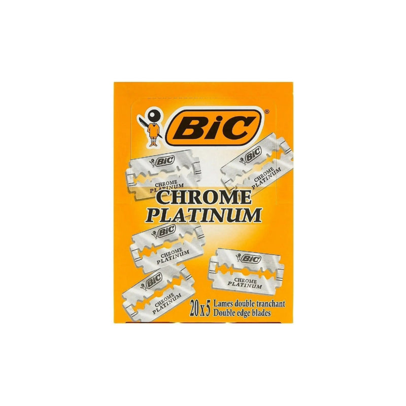 BIC Chrome Platinum Double Edge Razor Blades - 100 Ct (20x5)