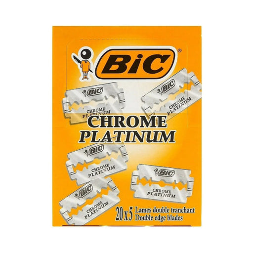 BIC Chrome Platinum Double Edge Razor Blades - 100 Ct (20x5)