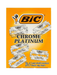 BIC Chrome Platinum double edge blades packaging on an orange background