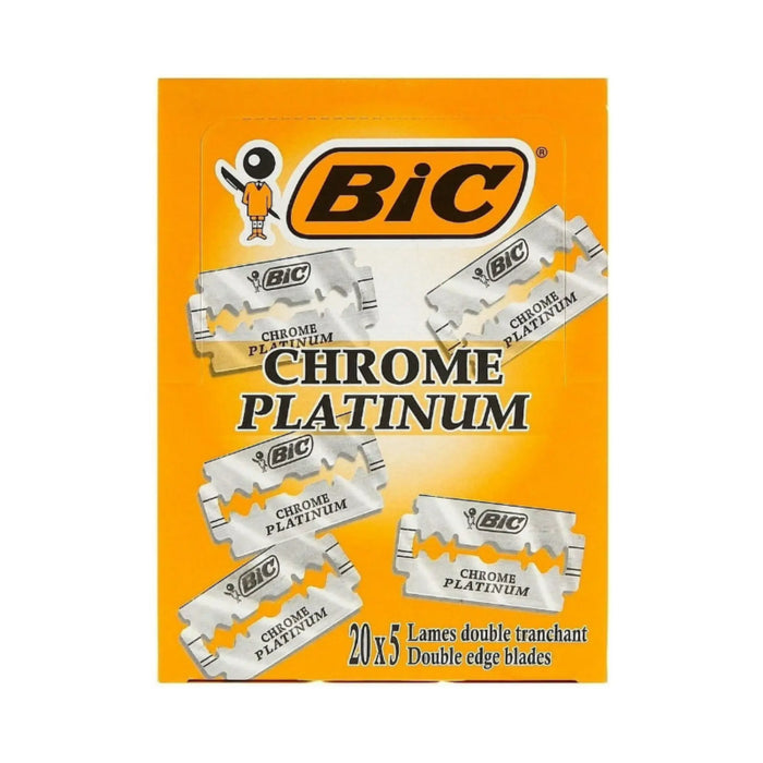BIC Chrome Platinum Double Edge Razor Blades - 100 Ct (20x5)