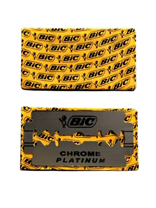 BIC Chrome Platinum razor with packaging on a white background