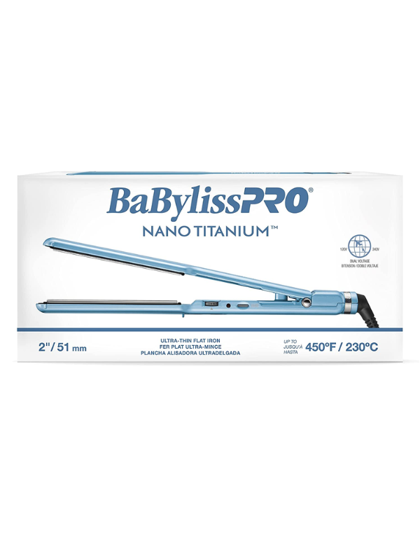 BaByliss Pro Nano Titanium Ultra-Thin Straightening Iron - 2 Inch