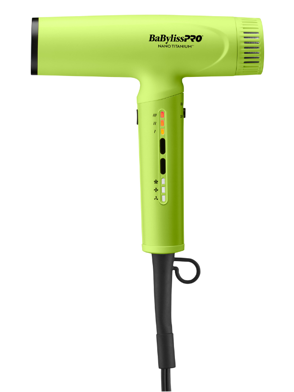 BabylissPRO Nano Titanium High-Speed Hair Dryer neon yellow