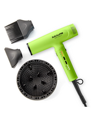BabylissPRO Nano Titanium High-Speed Hair Dryer neon yellow accesories