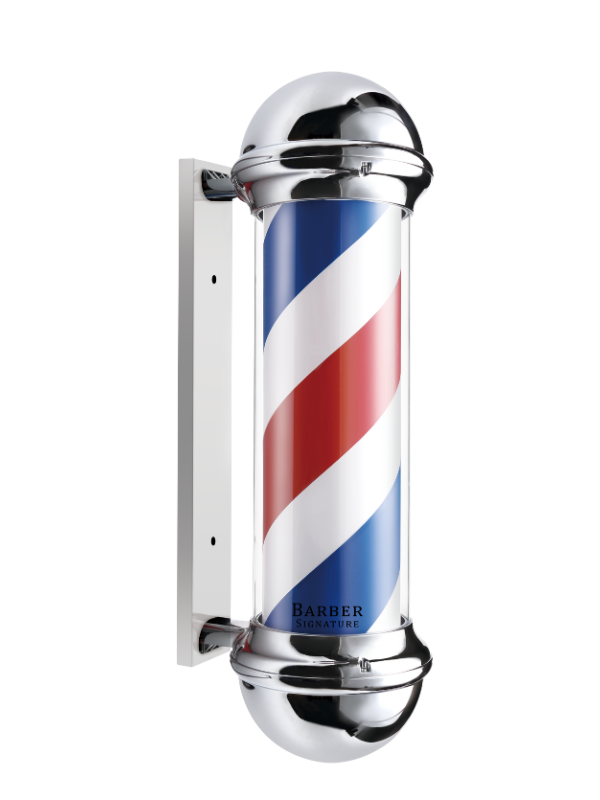 Barber Signature Barber Pole with Color Stripes