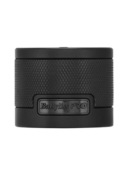 Black cylindrical product with 'BaByliss Pro' branding on a white background