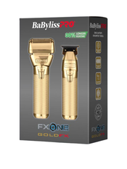 BaByliss Pro FX One Gold FX hair styling tools packaging on a white background