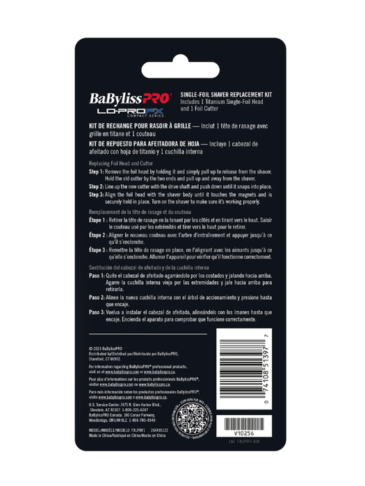 BabylissPro replacement foil in packaging on a white background