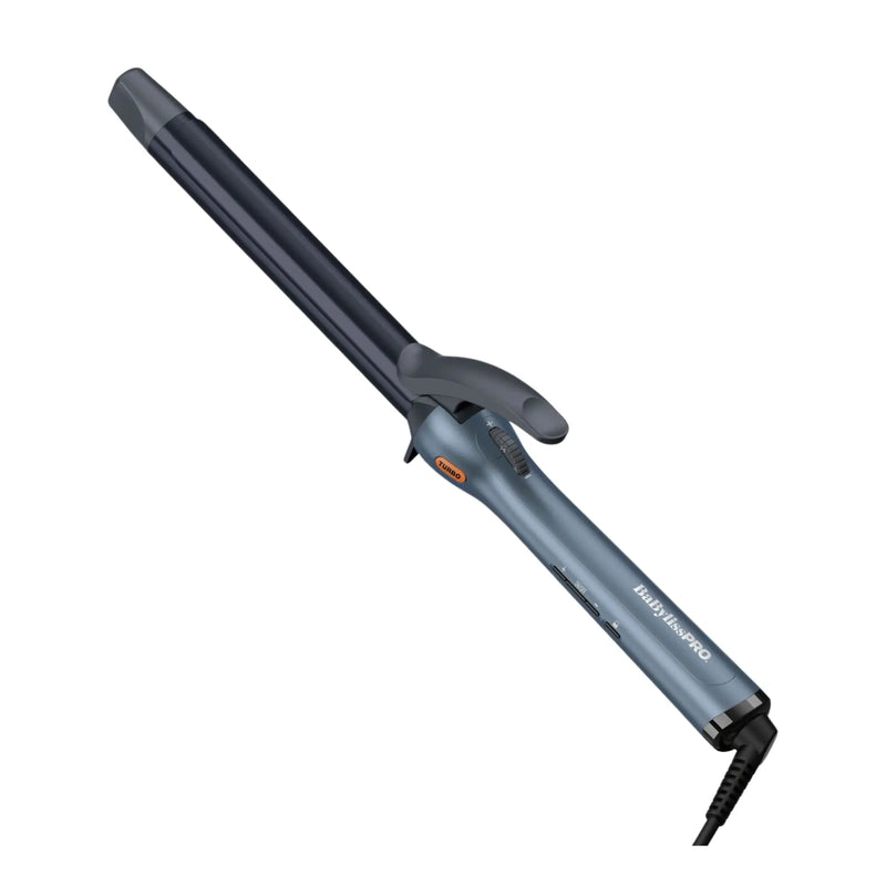 babylisspro nano titanium curling iron on a white background