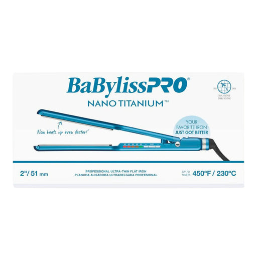 BaBylissPRO Nano Titanium hair straightener on a white background