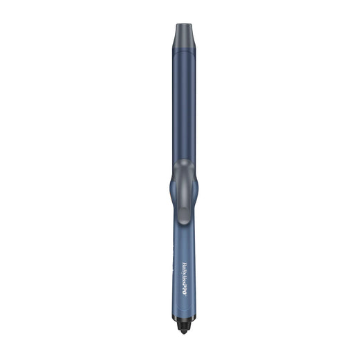 Blue hair straightener on a white background