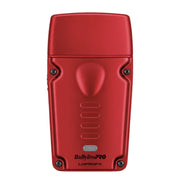 Red BaBylissPRO lo-pro compact shaver on a white background 