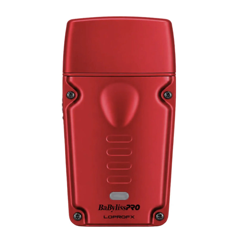 Red BaBylissPRO lo-pro compact shaver on a white background 