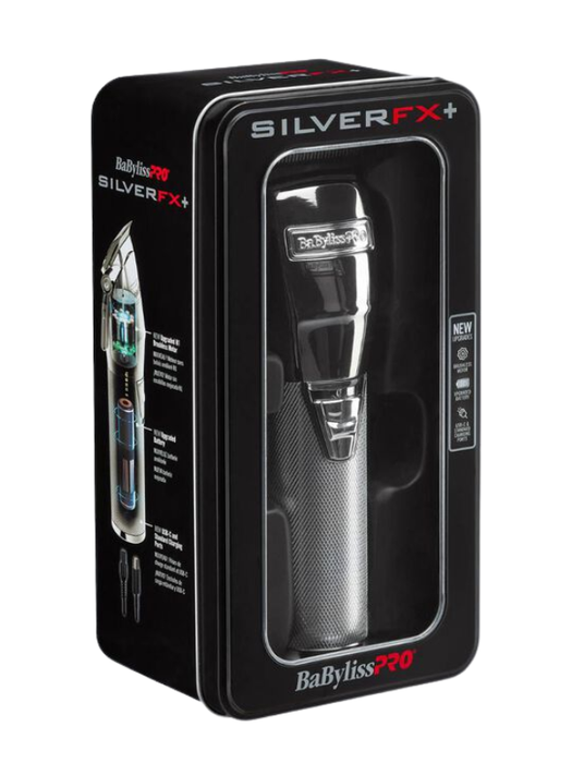 BaBylissPro SilverFX hair styling tool packaging on a white background