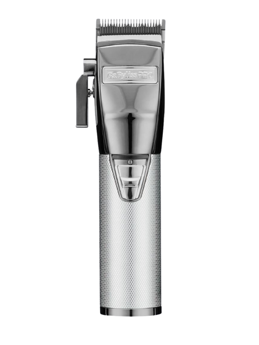 Silver hair clipper on a white background