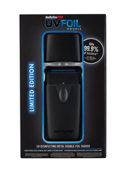 BaBylissPRO-UV-Disinfecting-Matte-Black-Double-Foil-Shaver-Front-Packaging