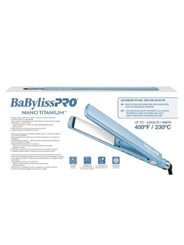 BaBylissPRO Nano Titanium 1¼" Dual Ionic Flat Iron #BNT9125TUC