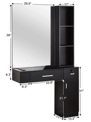 wall mounted station with dimensions