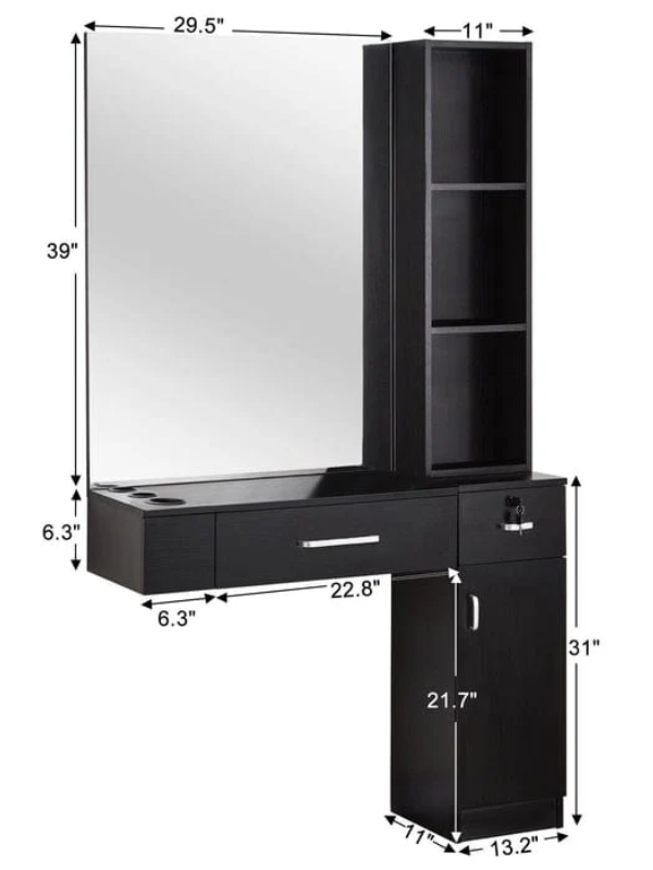 wall mounted station with dimensions
