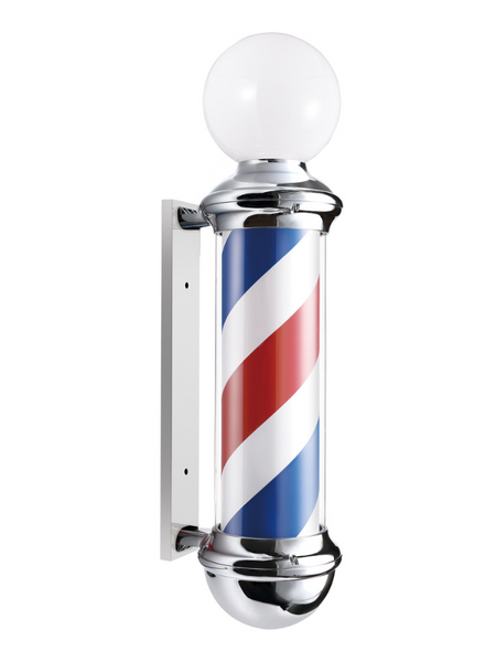 Barber Signature Barber Pole with Two Lights Chrome or Black