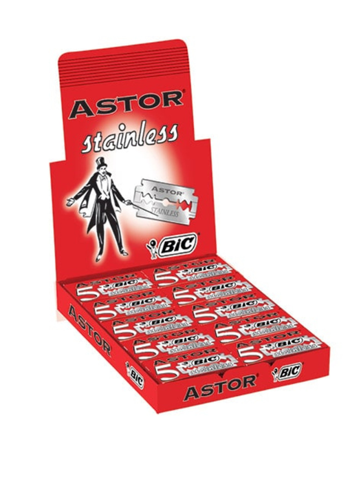 Bic Astor Stainless Steel Double Edge Safety Razor Blades - 100 Ct (20x5)
