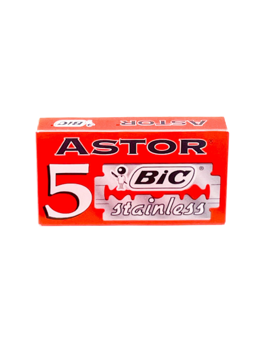 Bic Astor Stainless Steel Double Edge Safety Razor Blades - 100 Ct (20x5)