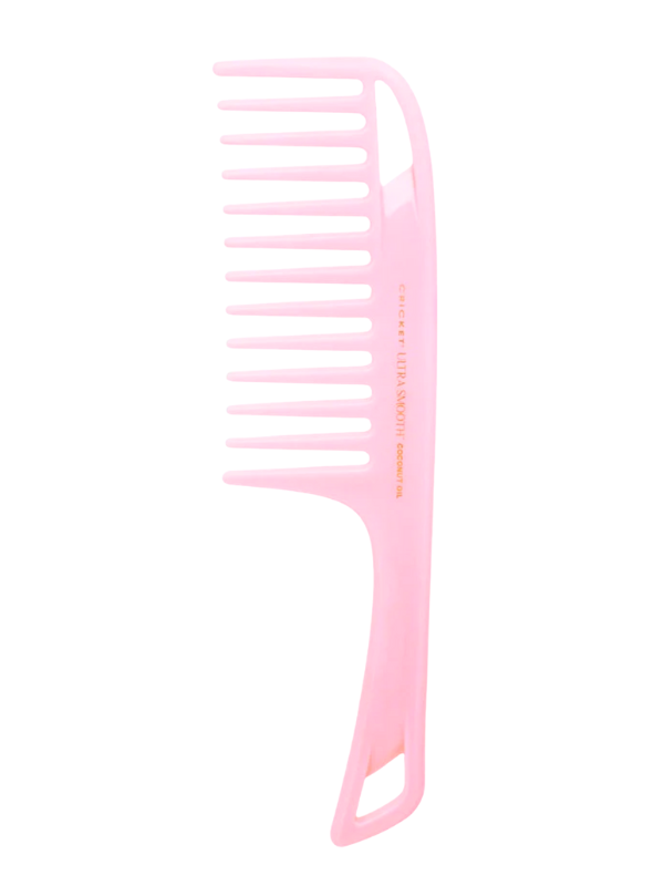 Pink comb on a white background