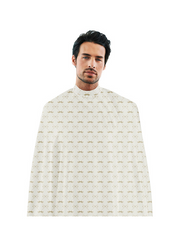 Cricket Black, Beige, and Moustache Cape