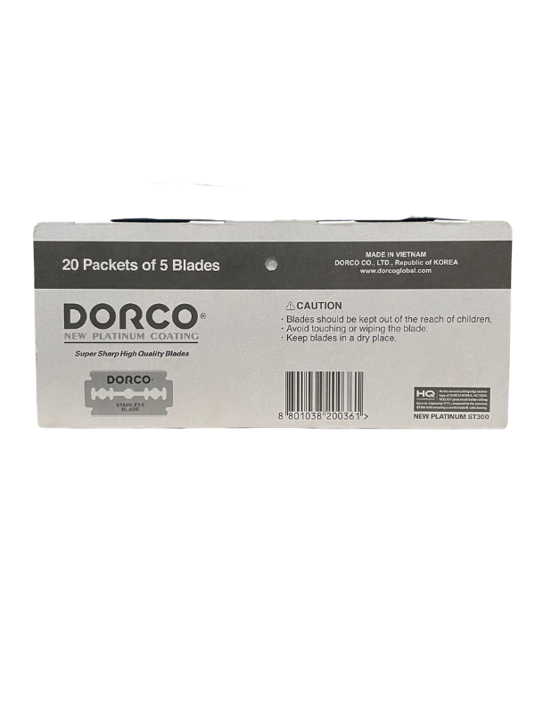 Dorco Razors Double Edge Blades Blue 100 CT