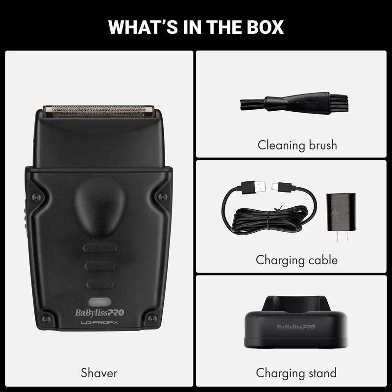 BaBylissPRO® LO-PROFX Compact High-Performance Single-Foil Shaver (Black)