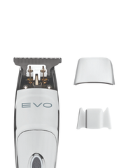 Hair trimmer with attachments on a white background