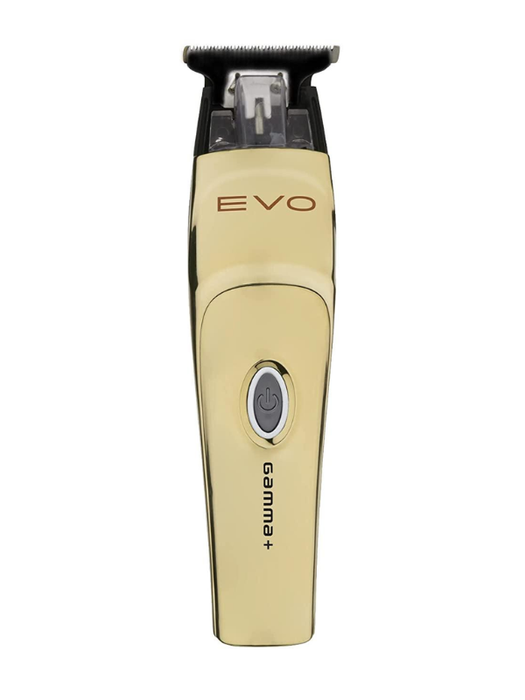 Gold electric trimmer with 'EVO' branding on a white background