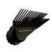 Black hair styling comb with 'Gamma+' branding on a white background