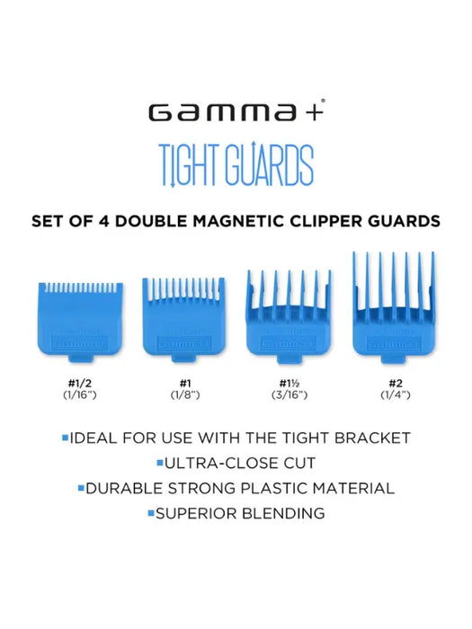 Gamma Dub Neodymium Magnetic Tight Guards Blue 4-Pack