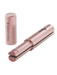 Rose gold hair straightener with cylindrical case on a white background